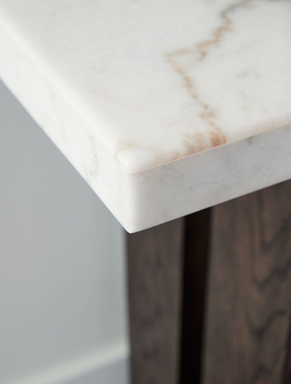 Burkhaus - Sofa Table - White / Dark Brown