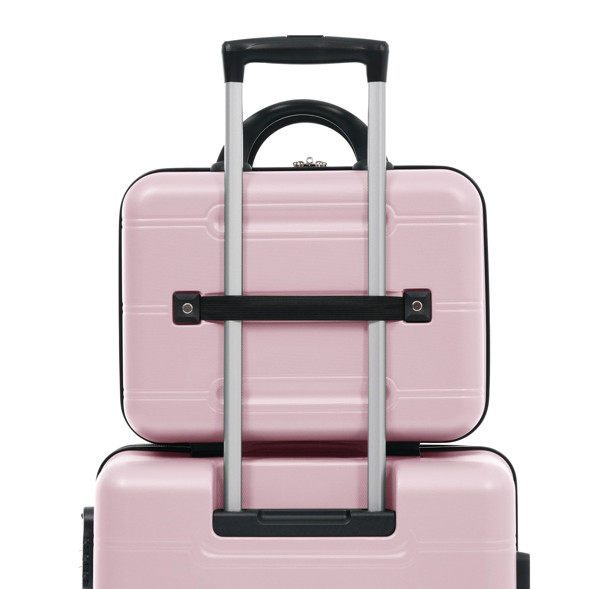 6 Piece Lightweight Hardshell Luggage Set With Double Spinner Wheels, Password Lock