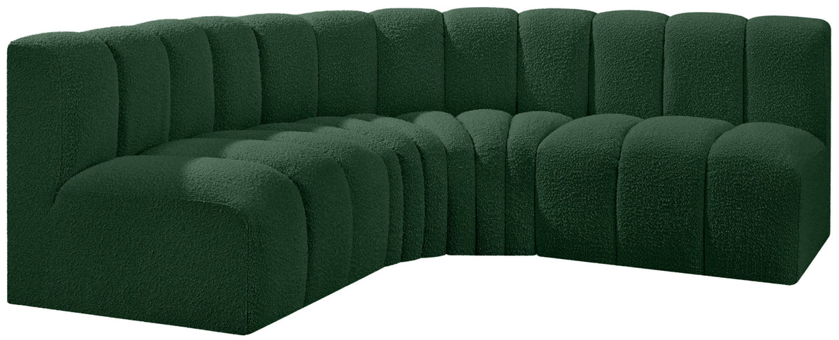 Arc - Boucle Fabric 4 Piece Corner Modular Sofa