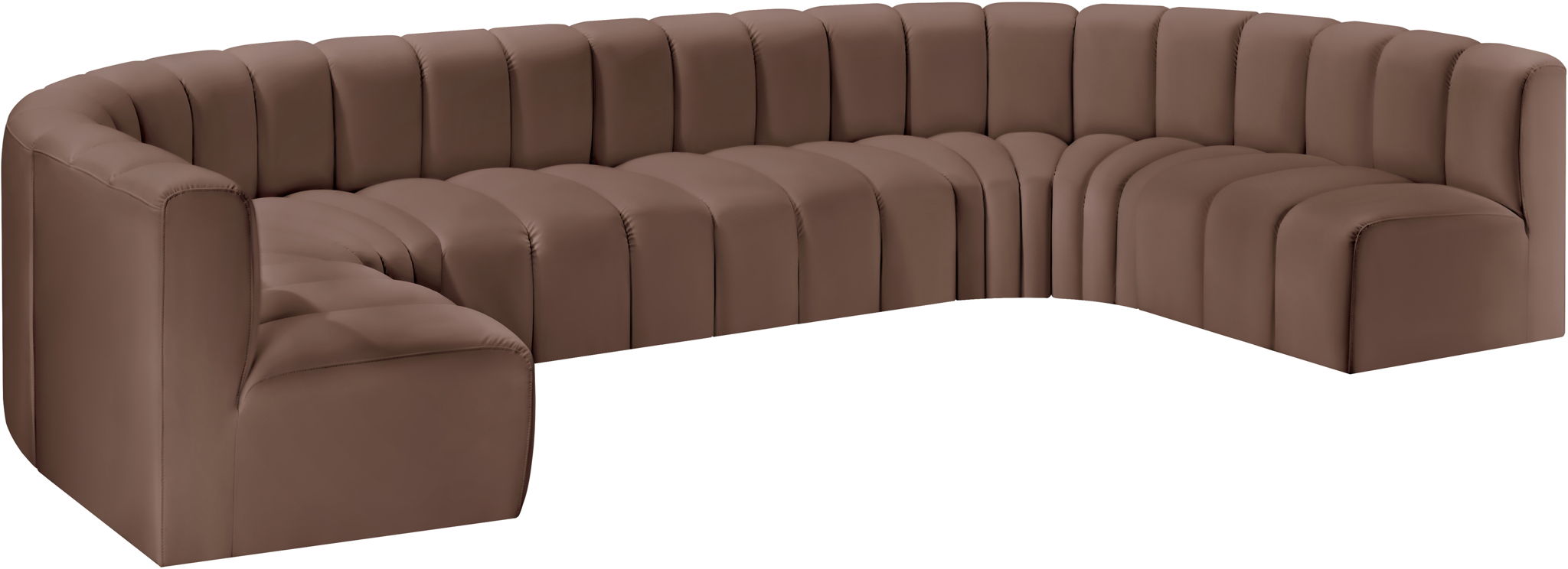 Arc - Faux Leather Modular U-Shaped Sectional