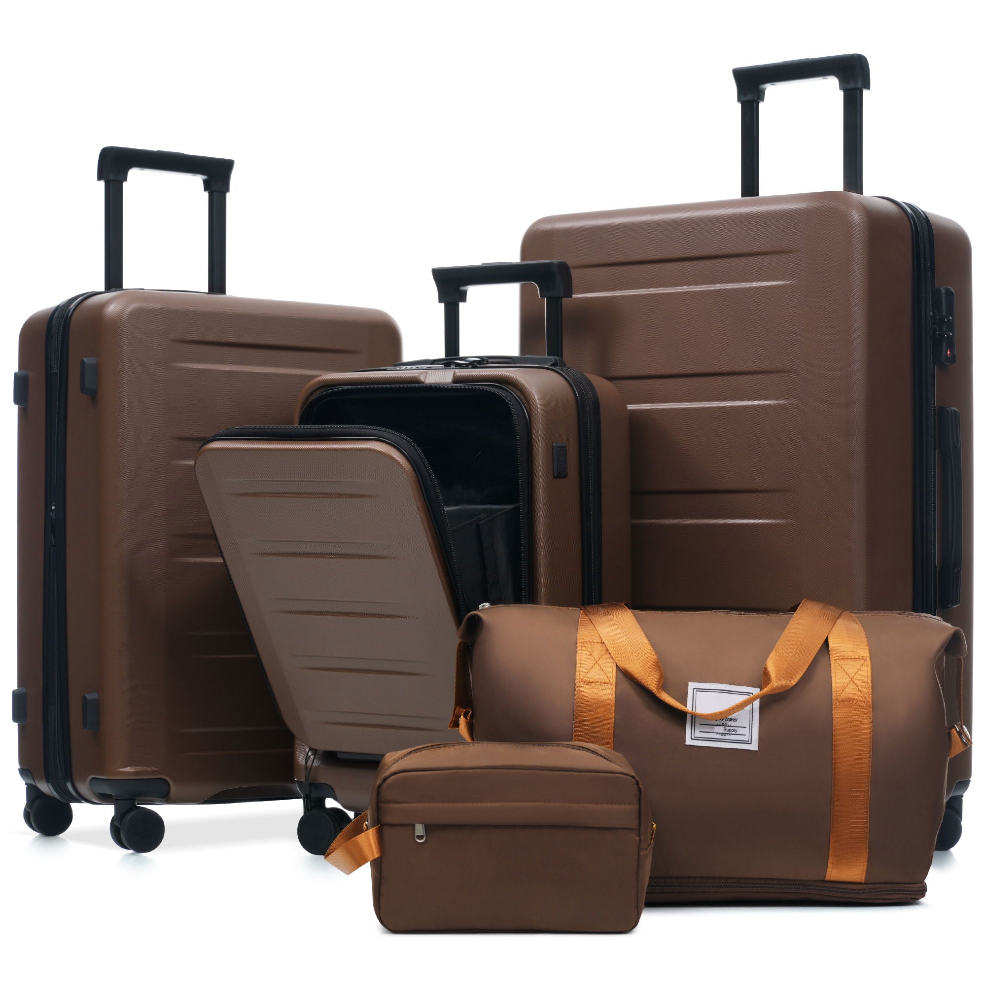Hardside Luggage Set 5 Piece With Front Opening