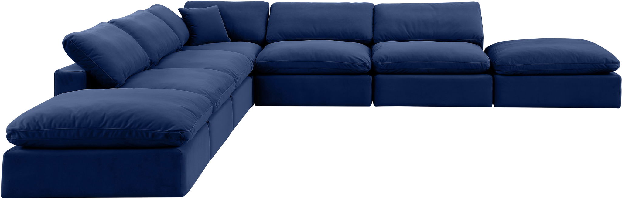 Comfy - 7 Piece Velvet Modular Corner Sectional