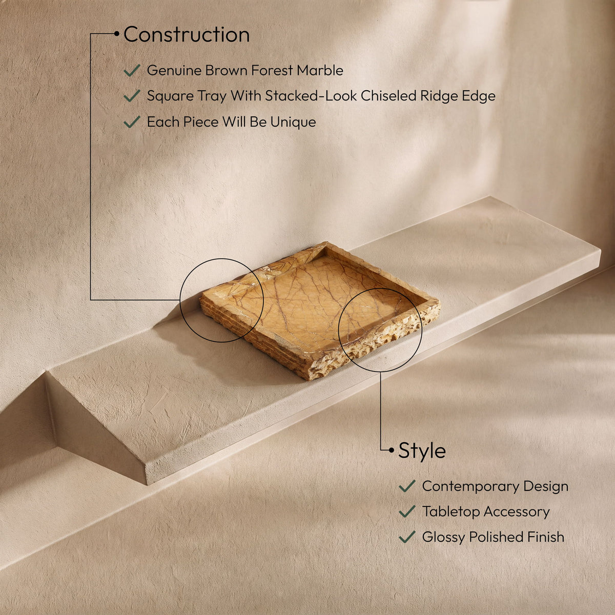 Chambers - Genuine Marble Tray