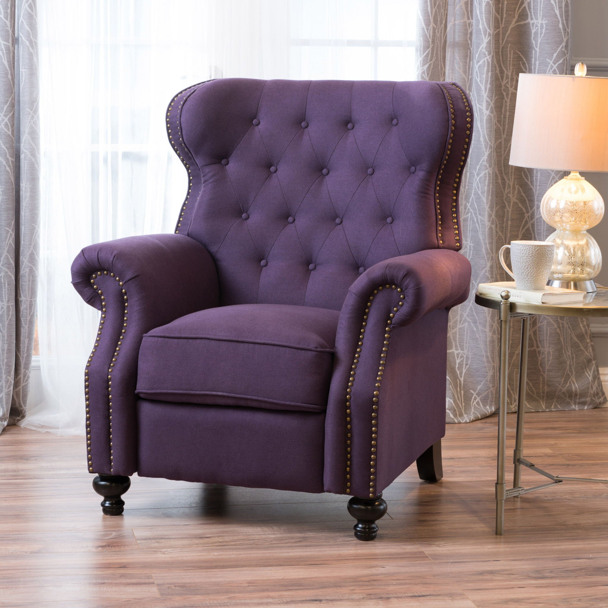 Modern Manual Push Back Recliner Chair