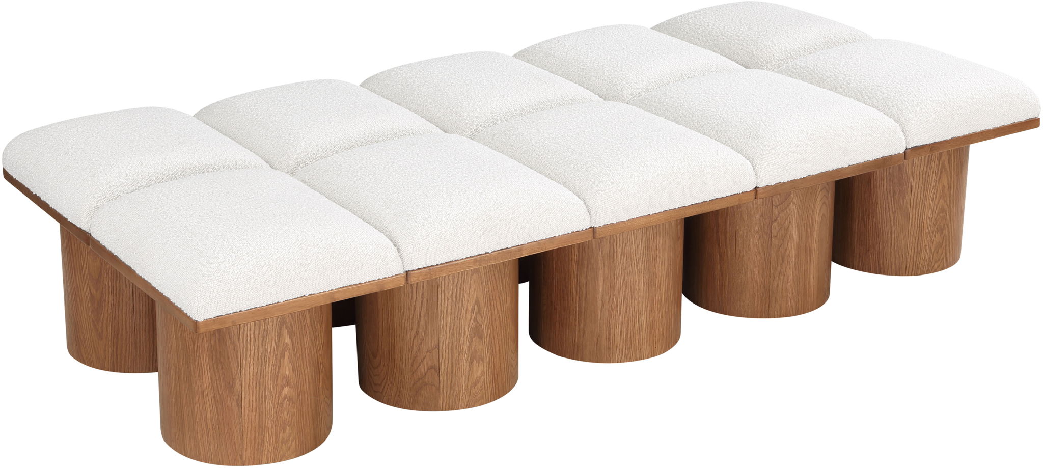 Pavilion - 10 Piece Modular Bench With Brown Base