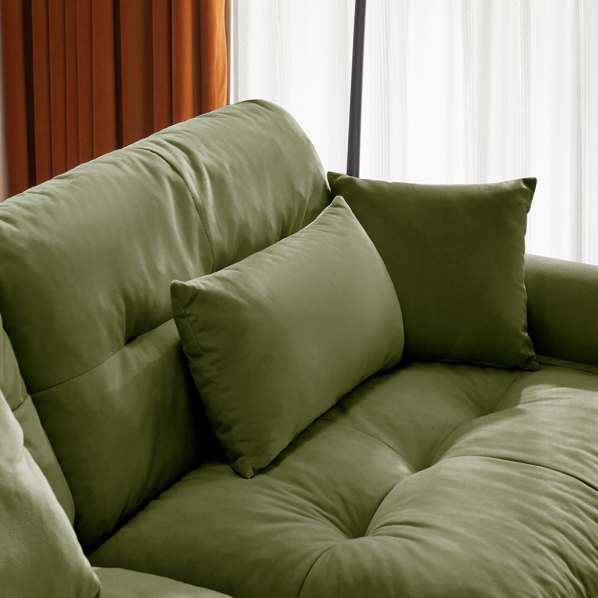 Super Comfort Oversized Modular Sectional Sofa With Movable Ottoman