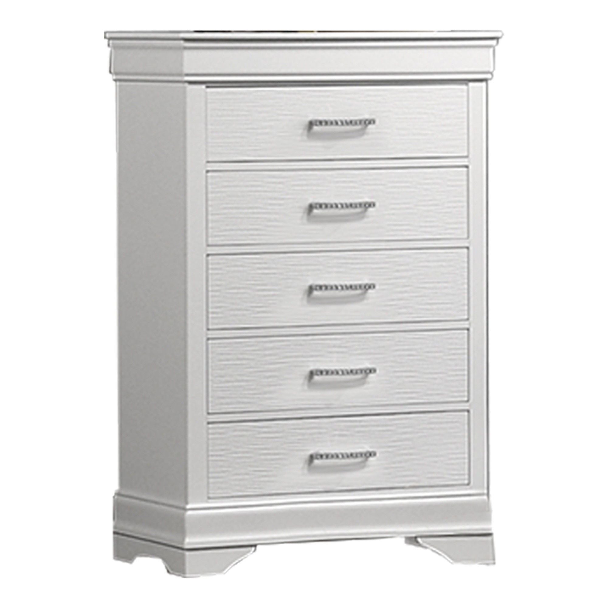 Chest, 5 Drawer Storage Furniture - White