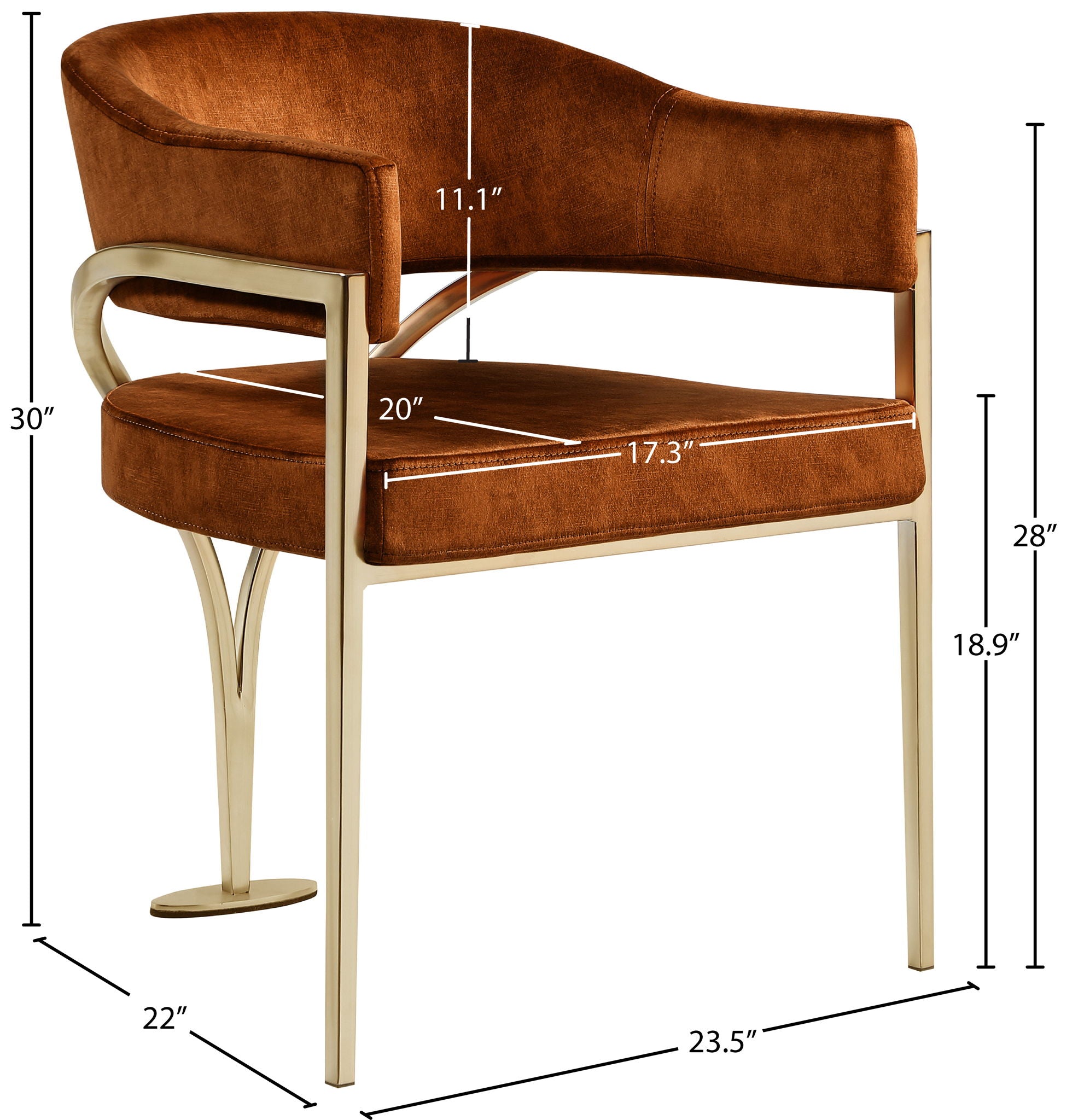 Madelyn - Dining Chair (Set of 2) - Brushed Brass