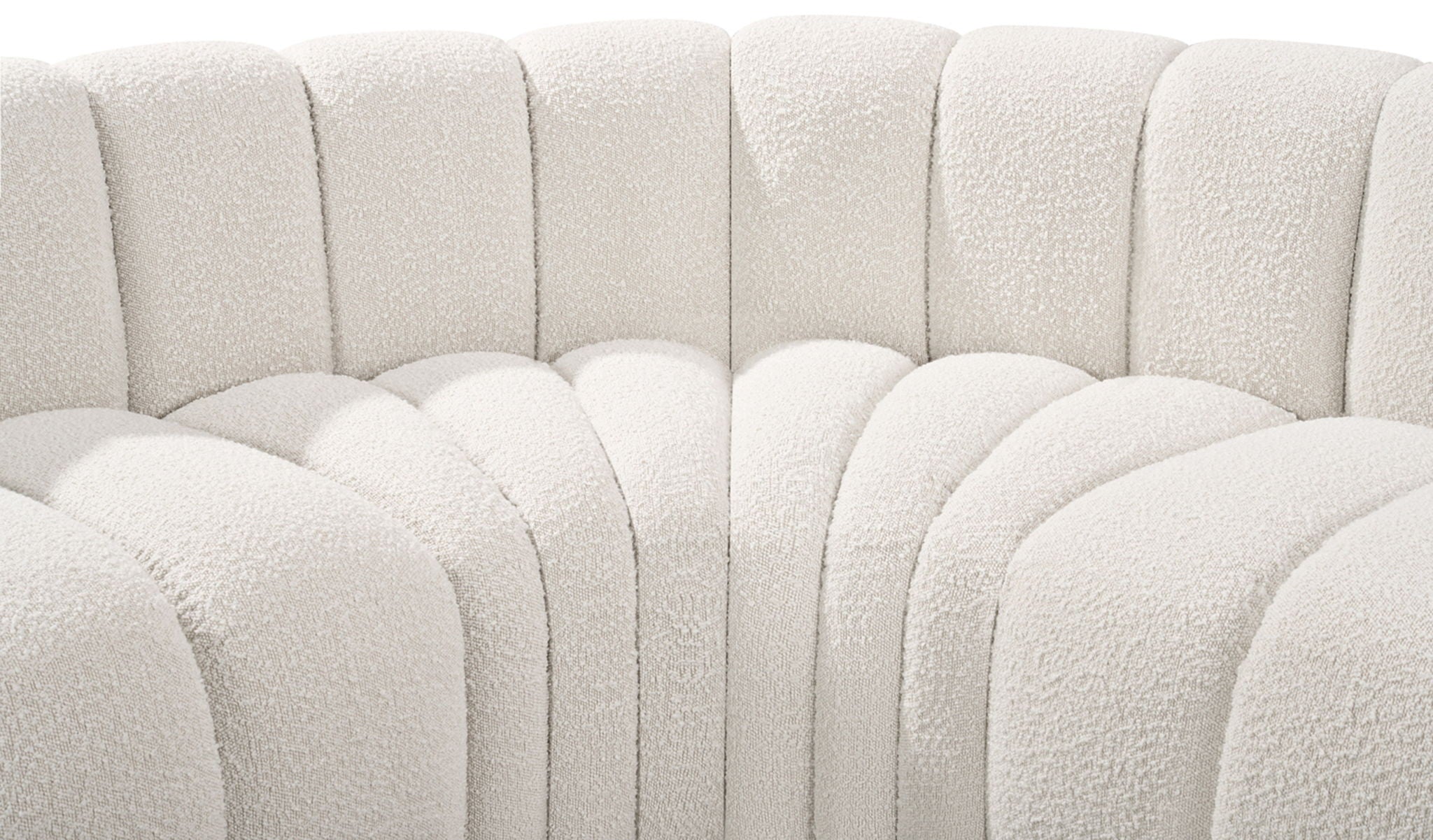 Arc - Boucle Fabric 3 Piece Modular U-Shaped Sofa