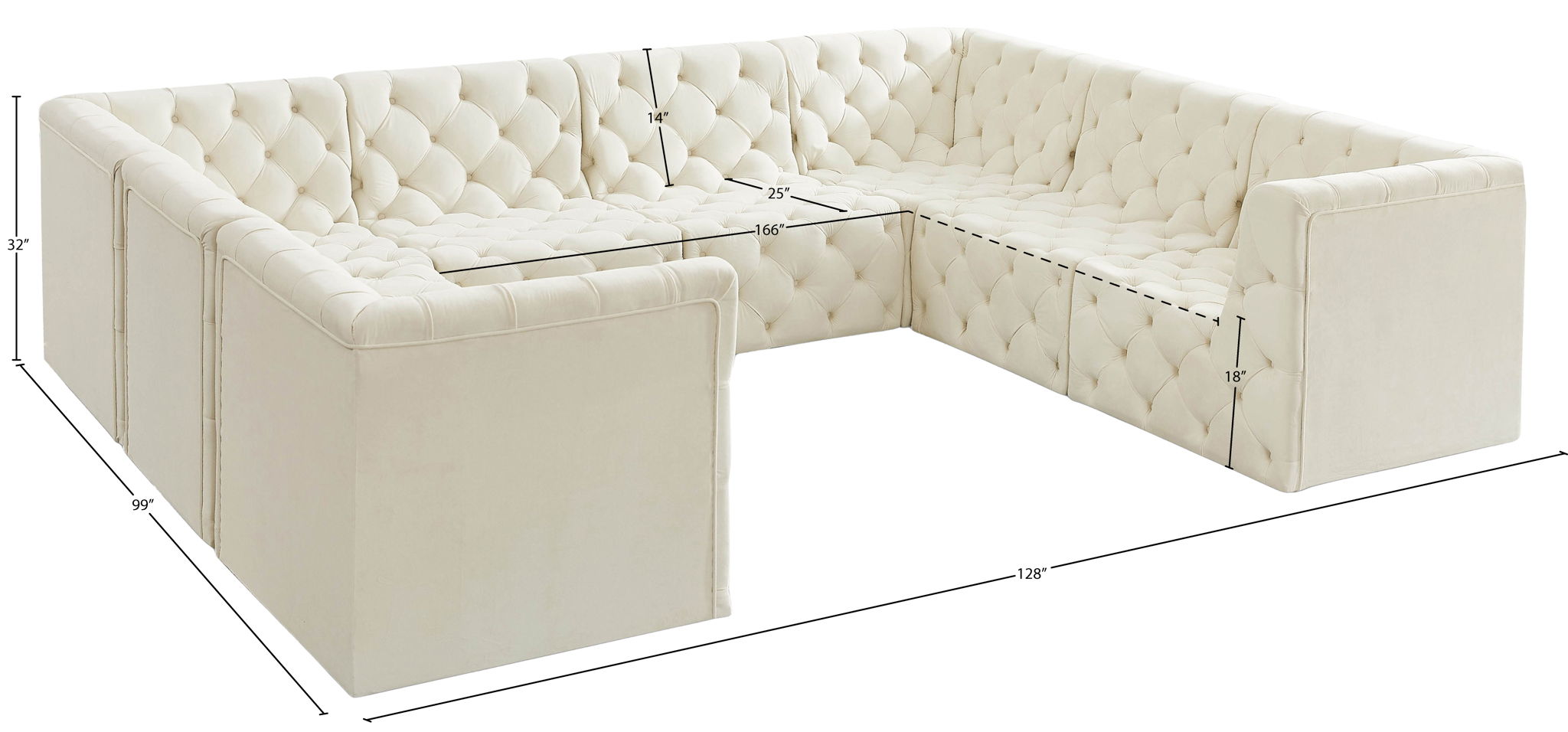 Tuft - 8 Piece Modular Sectional