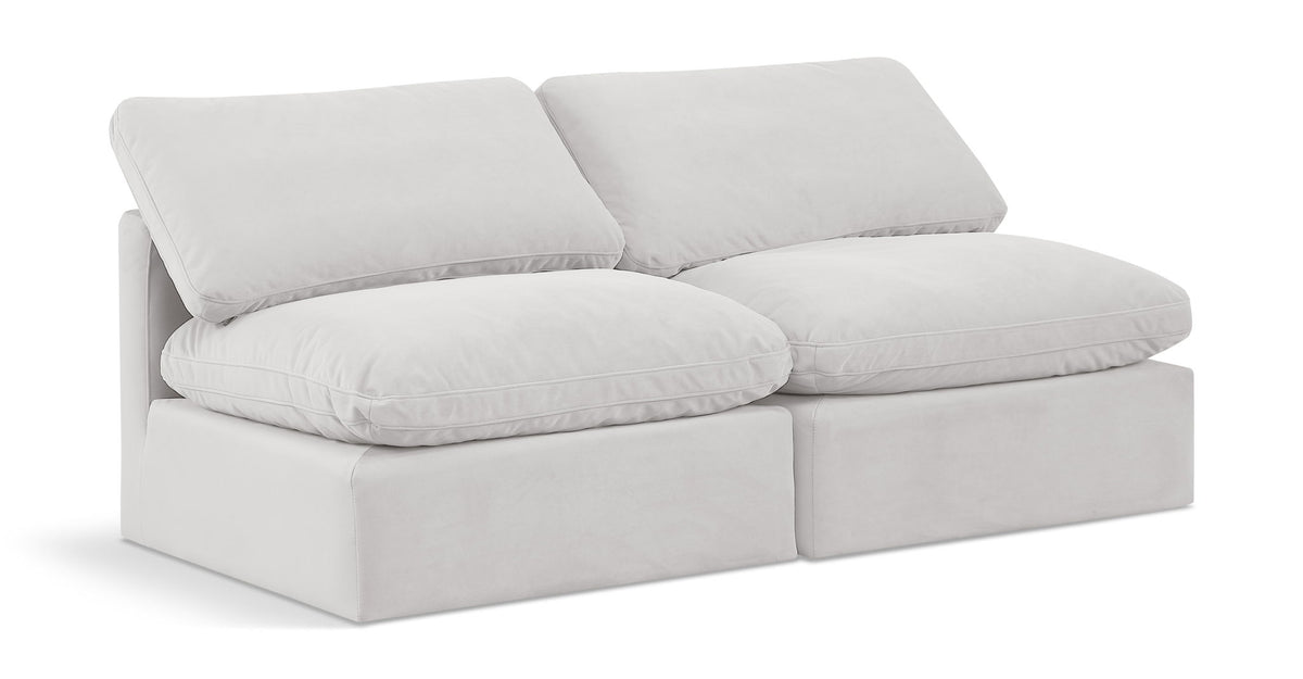 Indulge - Velvet 2 Seat Modular Armless Sofa