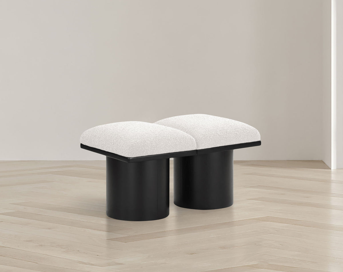 Pavilion - 2 Piece Modular Bench With Black Base