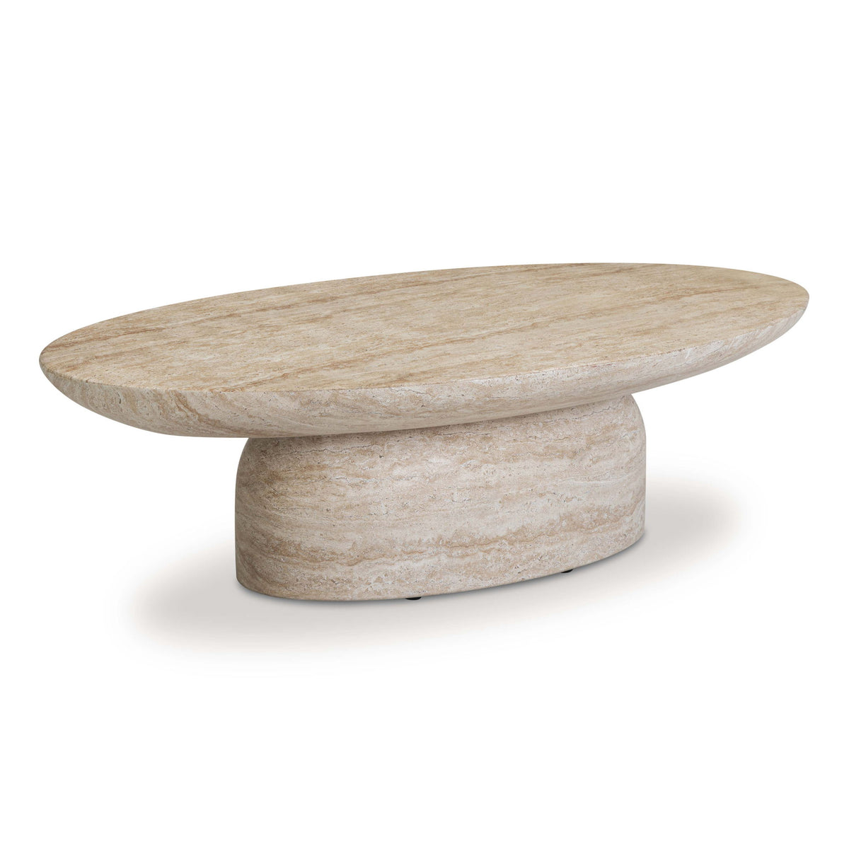 Sonia - Indoor / Outdoor Concrete Coffee Table - Faux Travertine