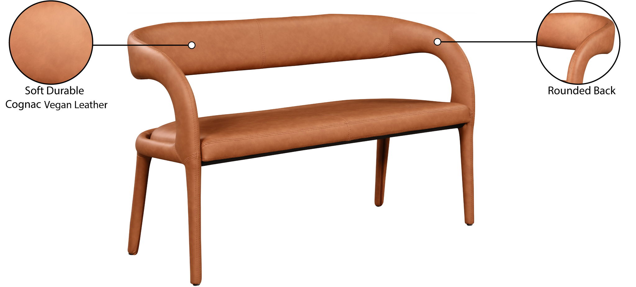 Sylvester - Bench - Cognac