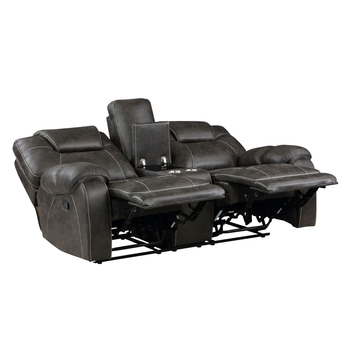 Gainesville - Double Reclining Loveseat With Center Console - Chocolate