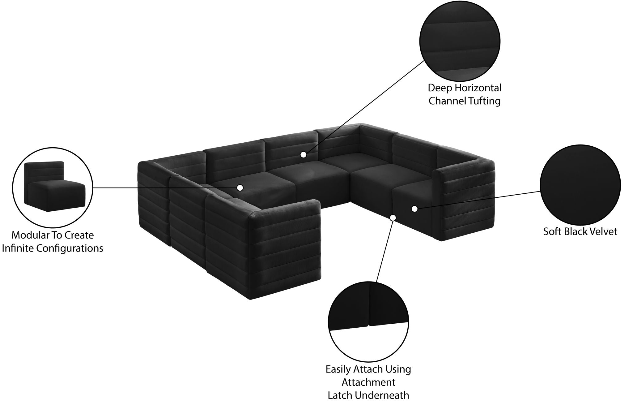 Quincy - 8 Piece  Modular Sectional