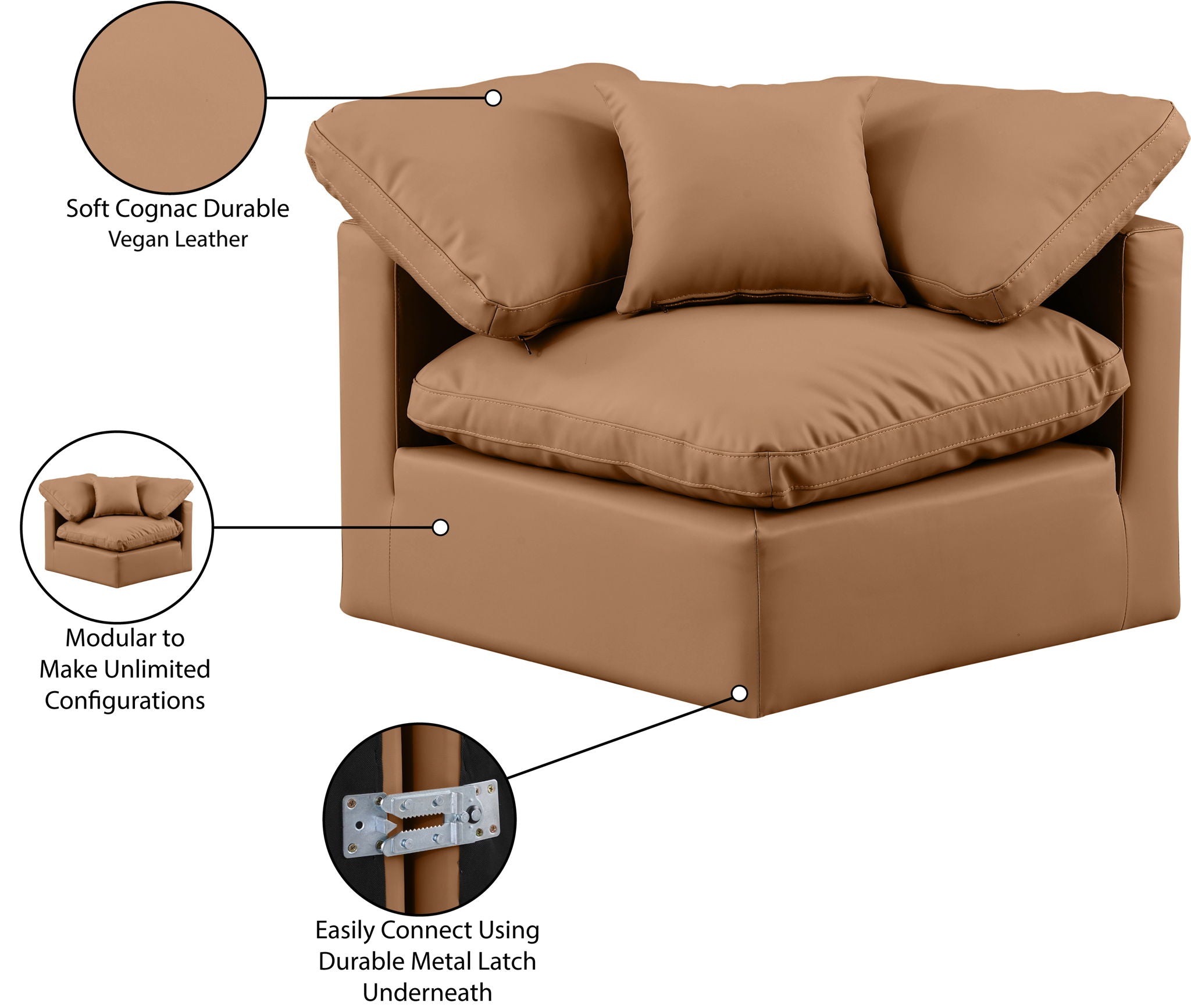 Indulge - Faux Leather Corner Chair