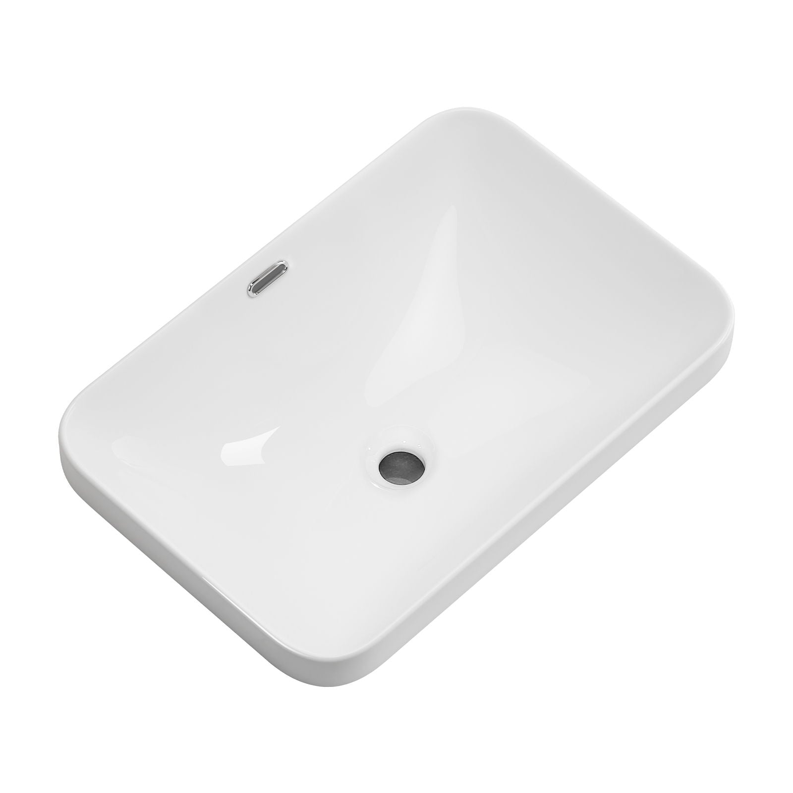 Undermount Bathroom Sink, Vessel Basin For Vanity Countertop - Milk White