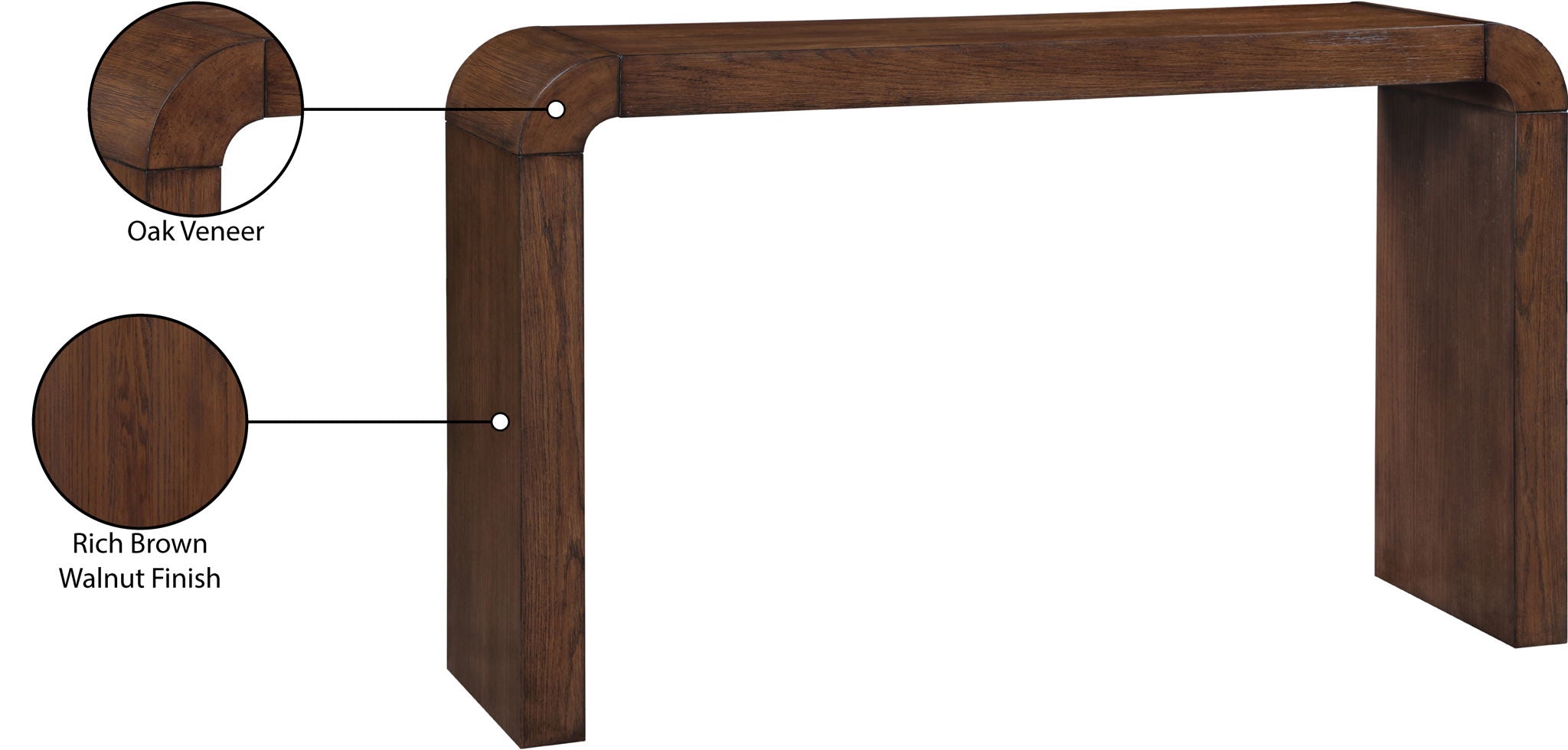 Toulon - Oak Veneer Console Table