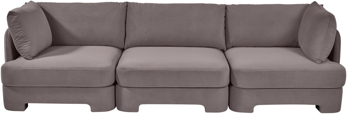 Hammond - Velvet Performance Fabric Upholstered 3 Piece Sofa