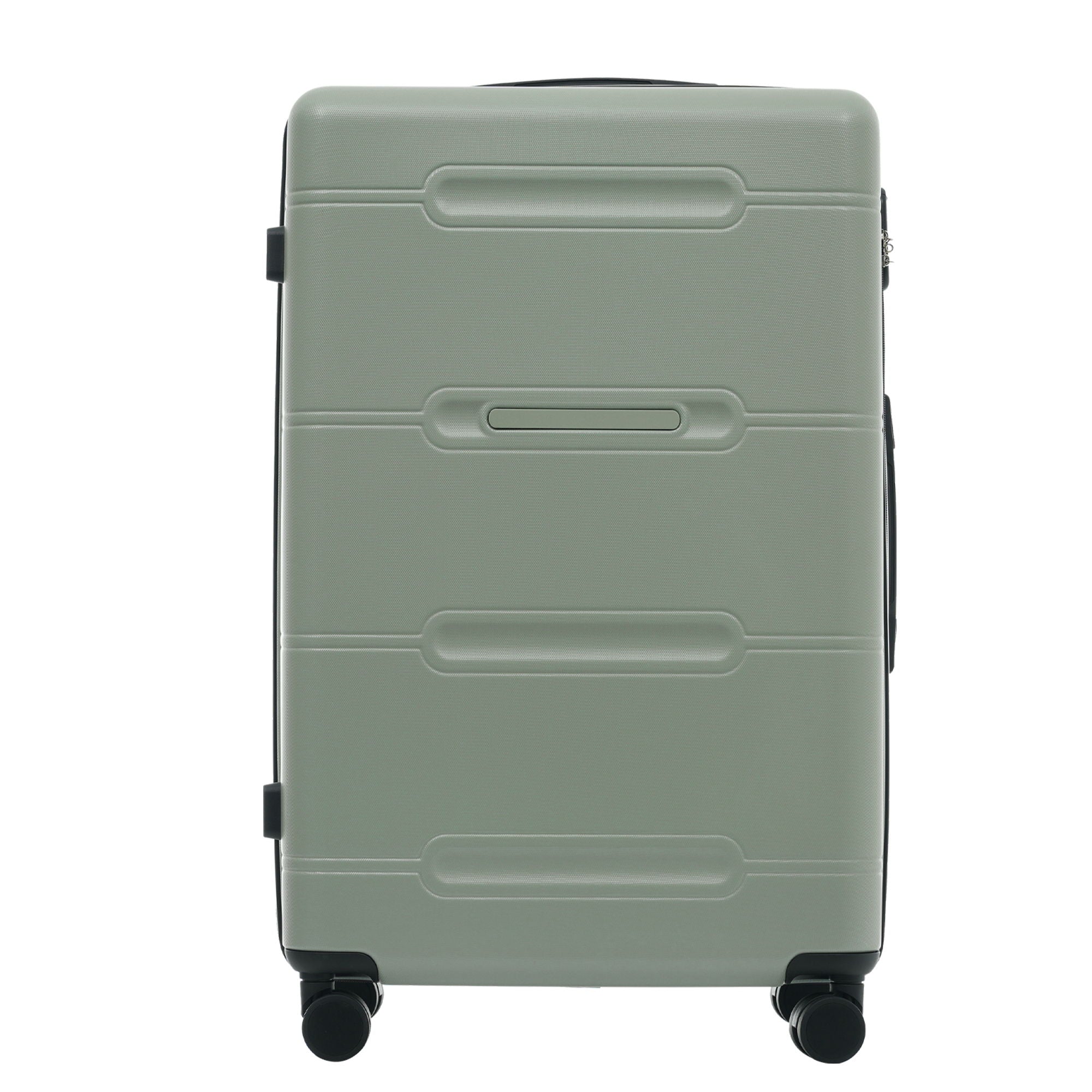 6 Piece Lightweight Hardshell Luggage Set With Double Spinner Wheels, Password Lock