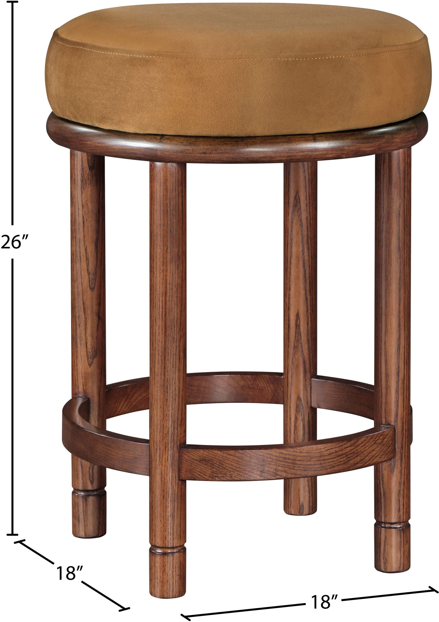 Monette - Counter Stool With Brown Base
