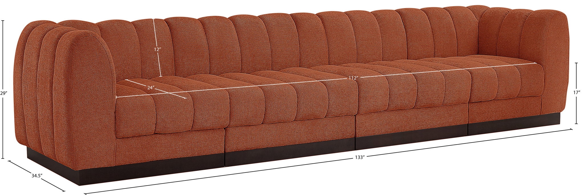 Quinn - 4 Seat Modular Sofa