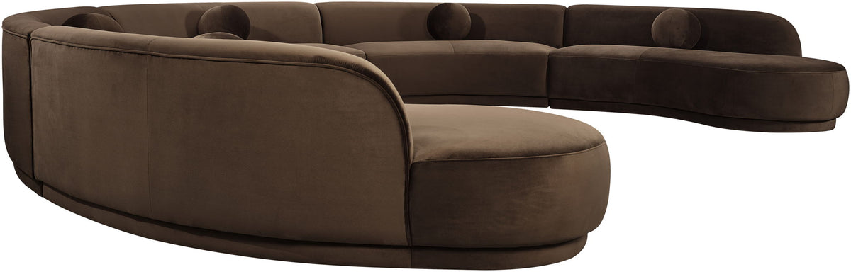 Avra - 192" Velvet Performance Fabric Upholstered Sectional