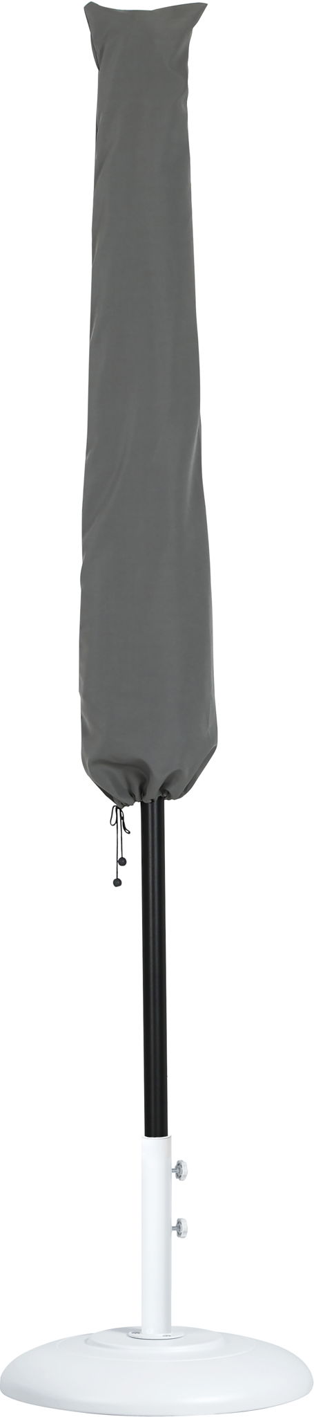 Fiji - Aluminum Patio Umbrella With Round White And Black Base