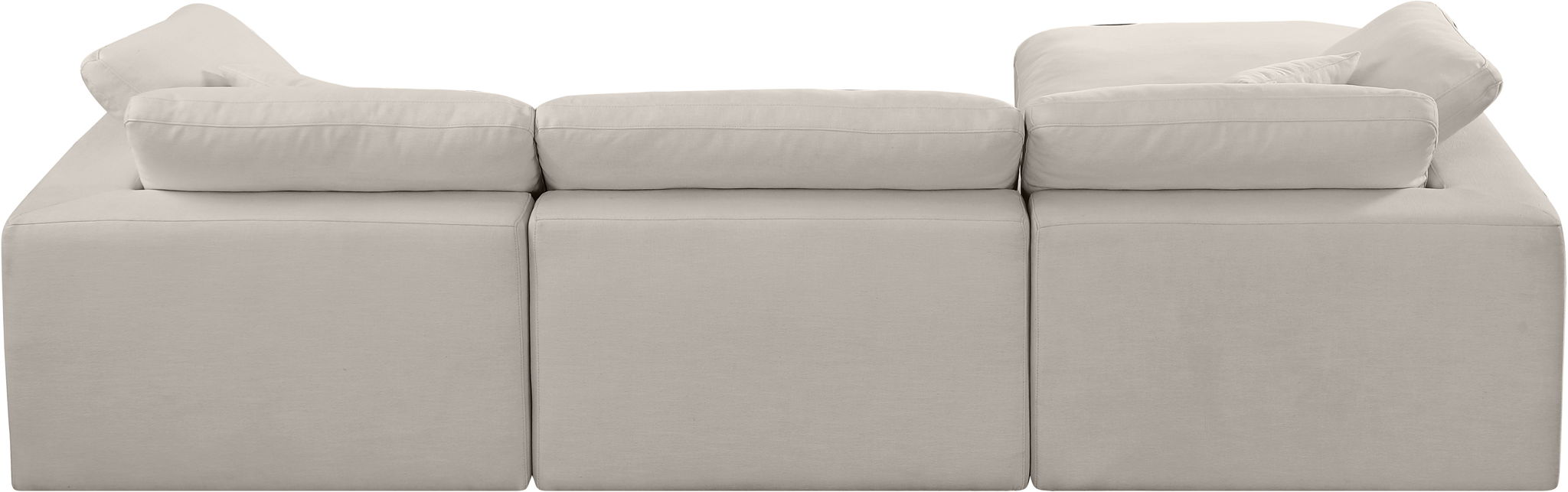 Comfy - 4 Piece Linen Fabric Modular Sectional With Chaise