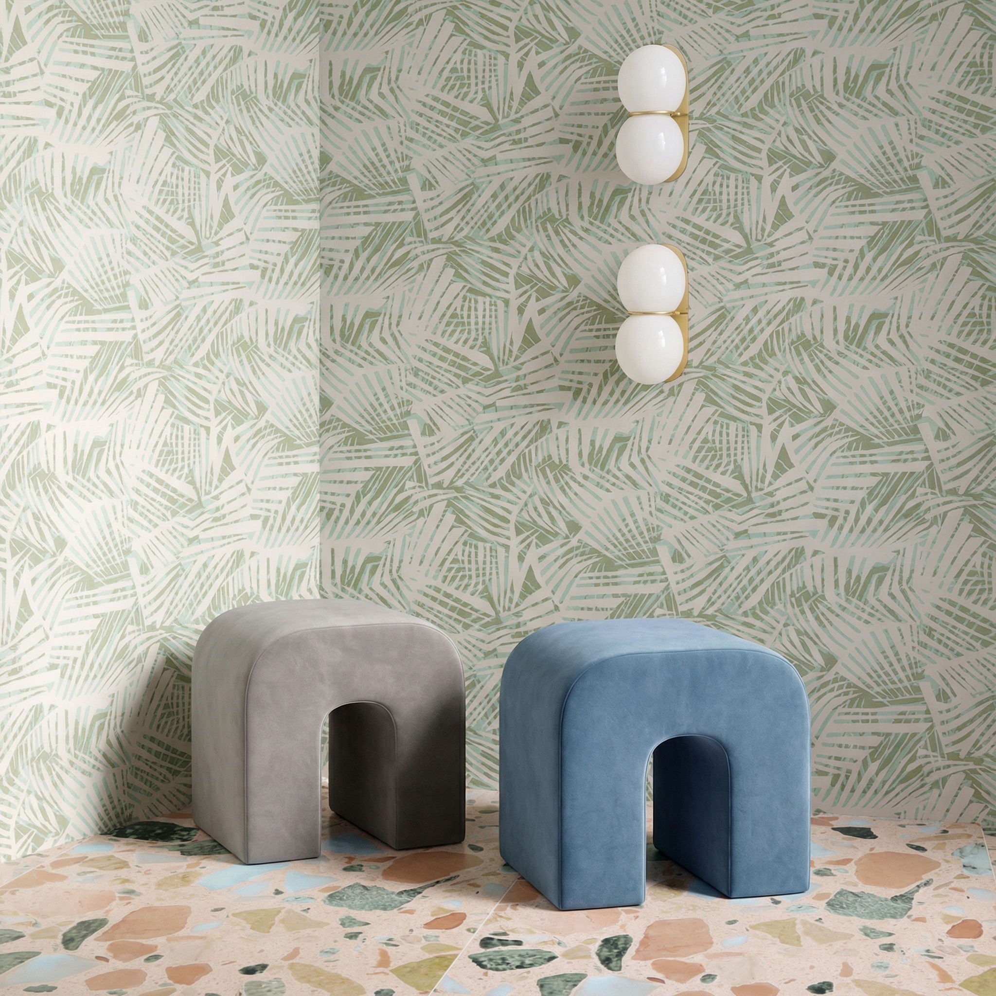 Desi - Velvet Ottoman