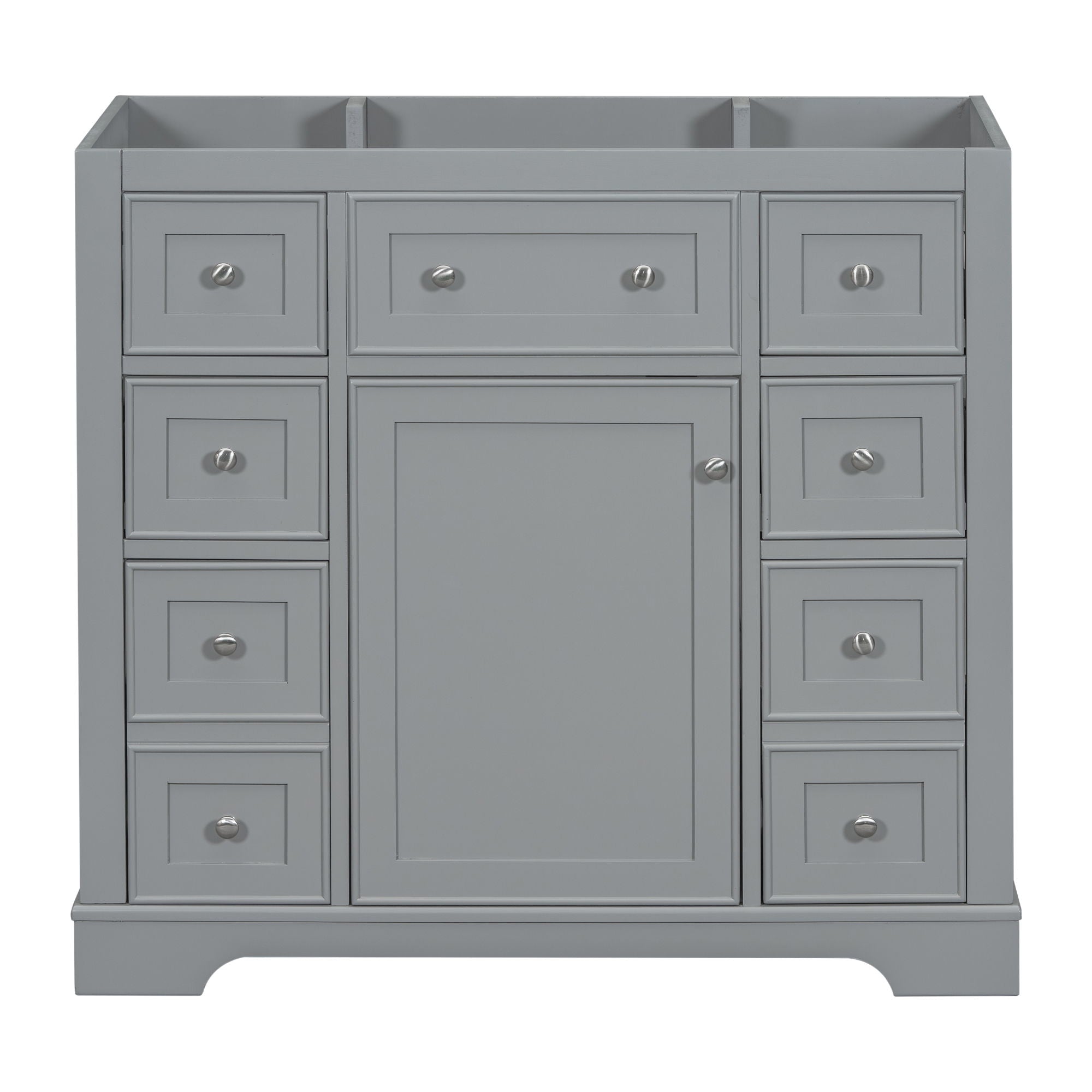 Modern Bathroom Vanity Base Only With 1 Cabinet And 6 Drawers