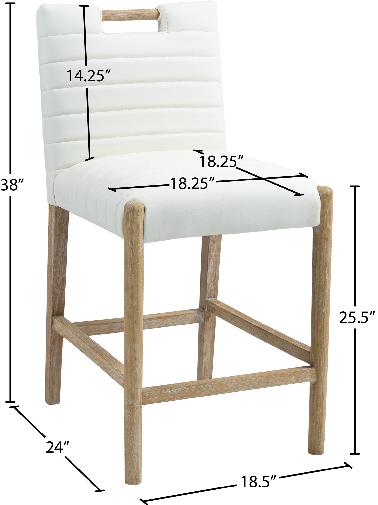 Aimee - Counter Stool - Light Brown Legs