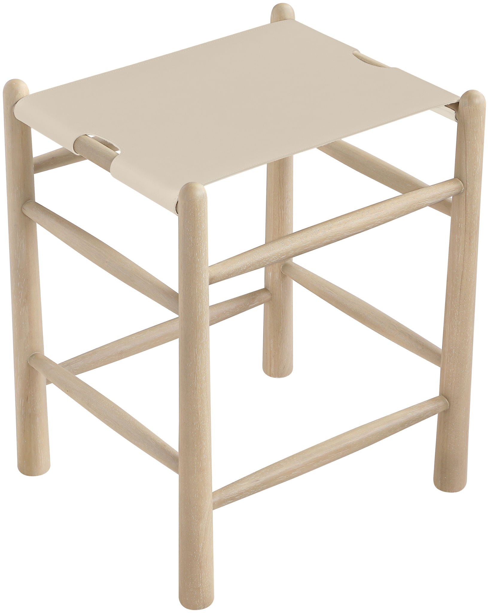 Santos - Backless Counter Stool With Stained Natural Base