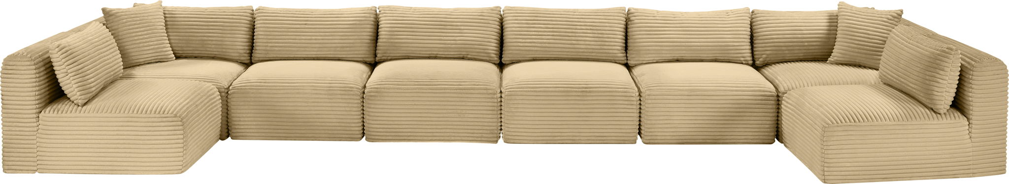 Shaggy - 8 Piece Modular U-Shaped Armless Sectional