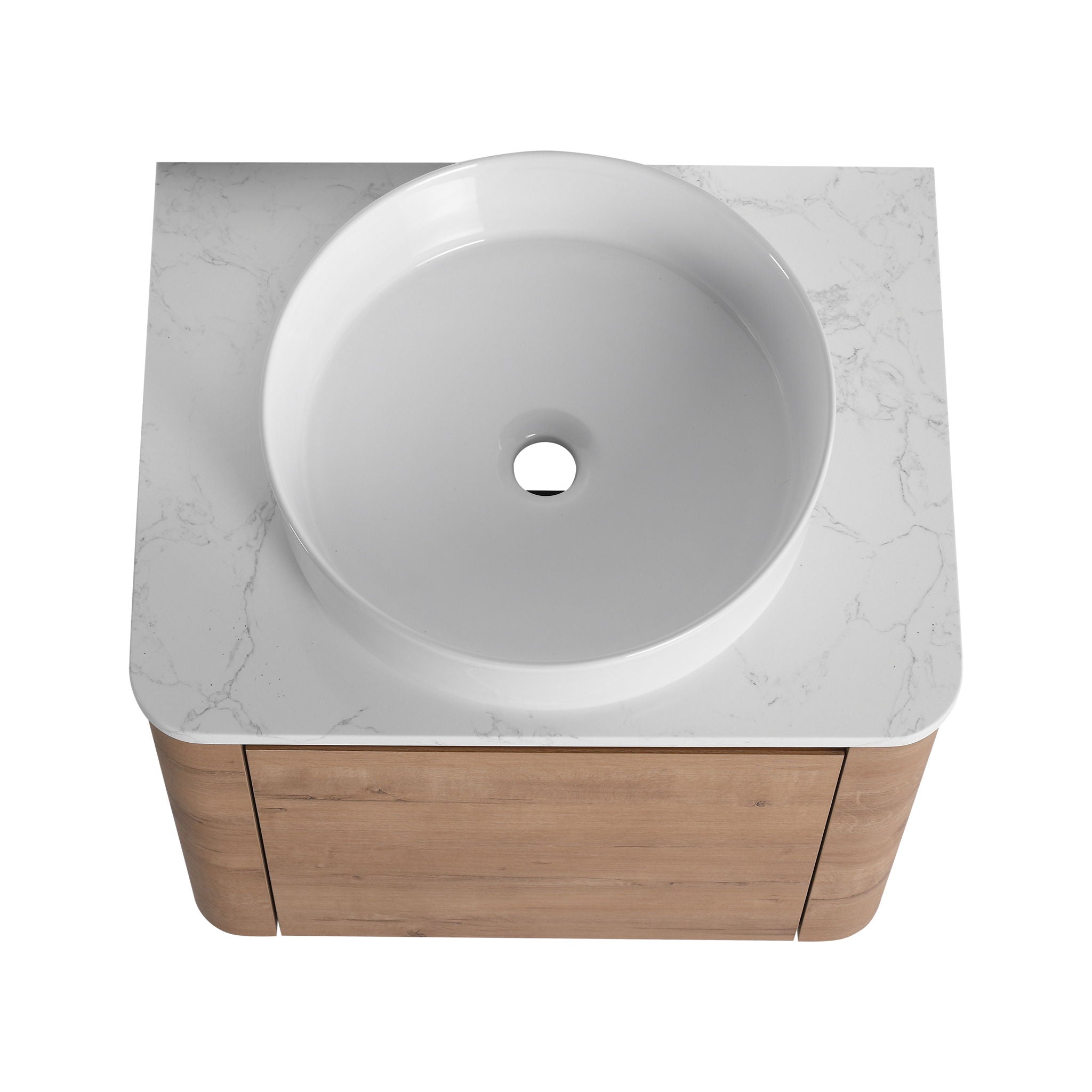 Wall Mounted Bathroom Vanity & Art Sink & 1 Soft Close Door