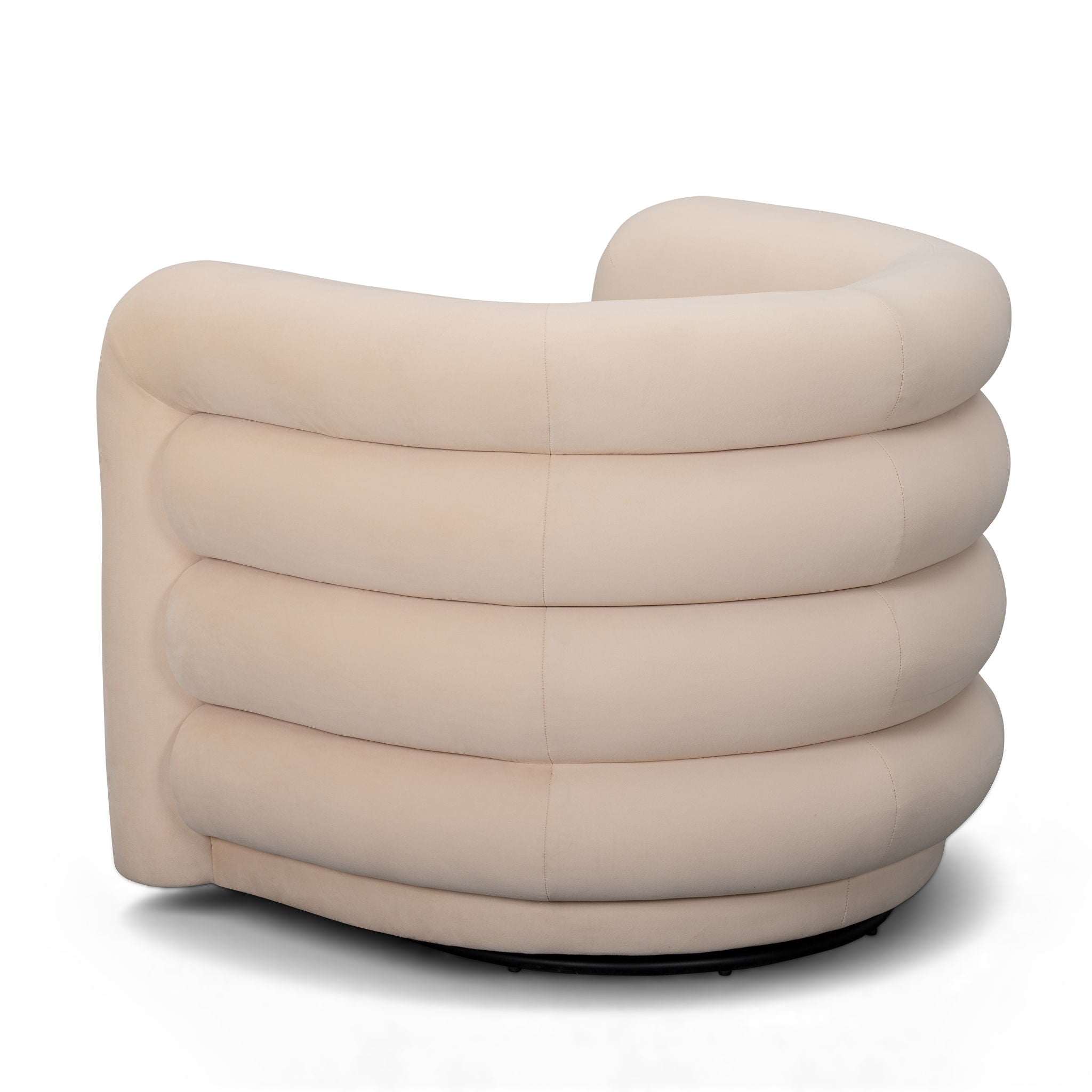 Curves - Velvet Swivel Accent Chair
