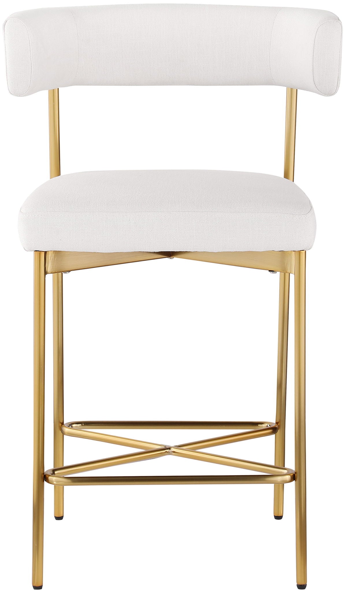 Rivage - Durable Stool With Gold Frame (Set of 2)