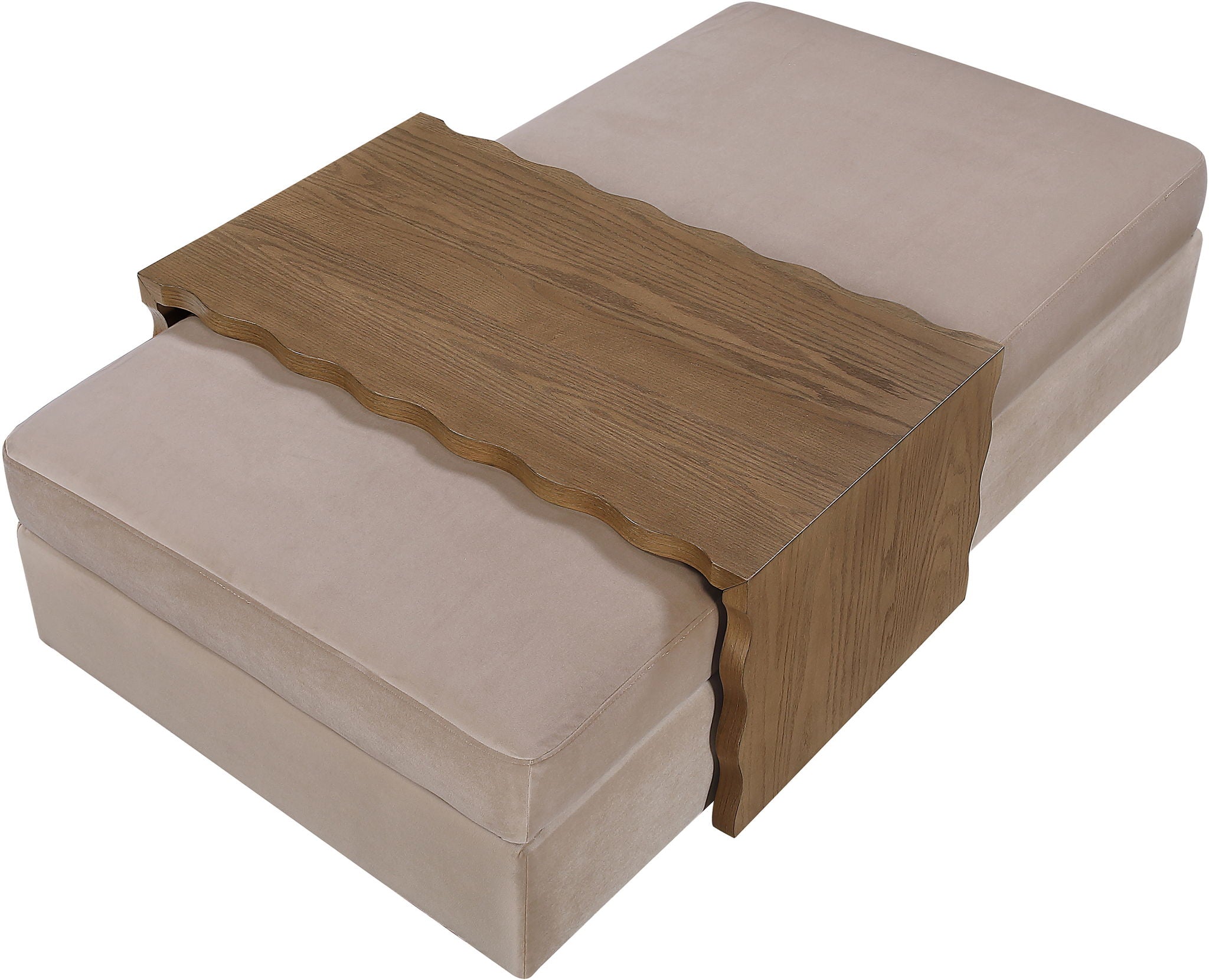 Woodra - Velvet Coffee Table/Ottoman