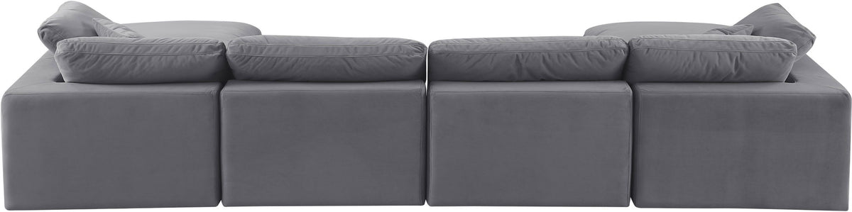 Comfy - 6 Piece Velvet Modular Double Chaise Sectional