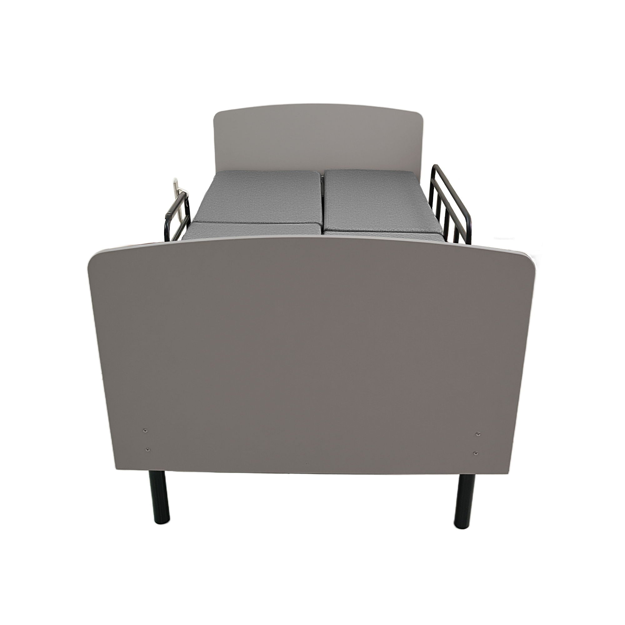 Dual Motor 3 In 1 Electric Nursing Bed Convertible To Wheelchair & Stretcher - Gray