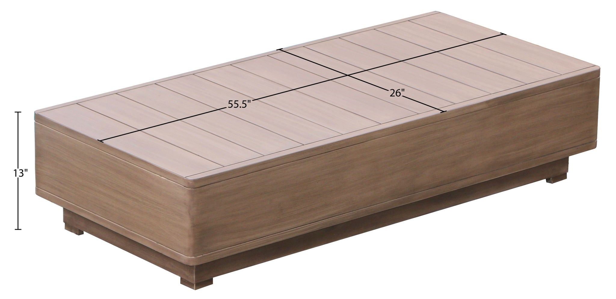 Solace - Acacia Wood Outdoor Patio Coffee Table - Natural