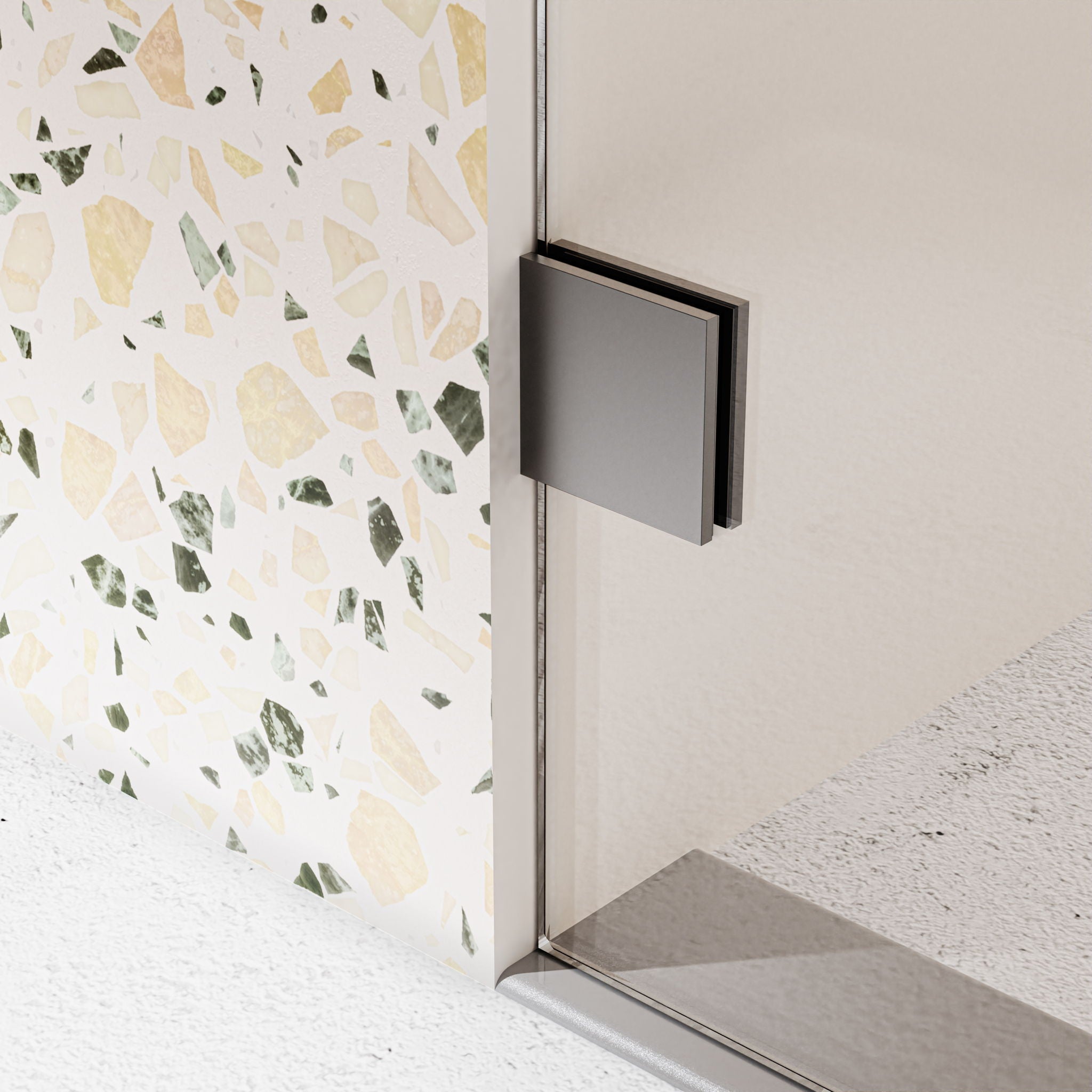 Frameless, Single Sliding Soft Close Shower Doors, 5/16" Sgcc Tempered Glass