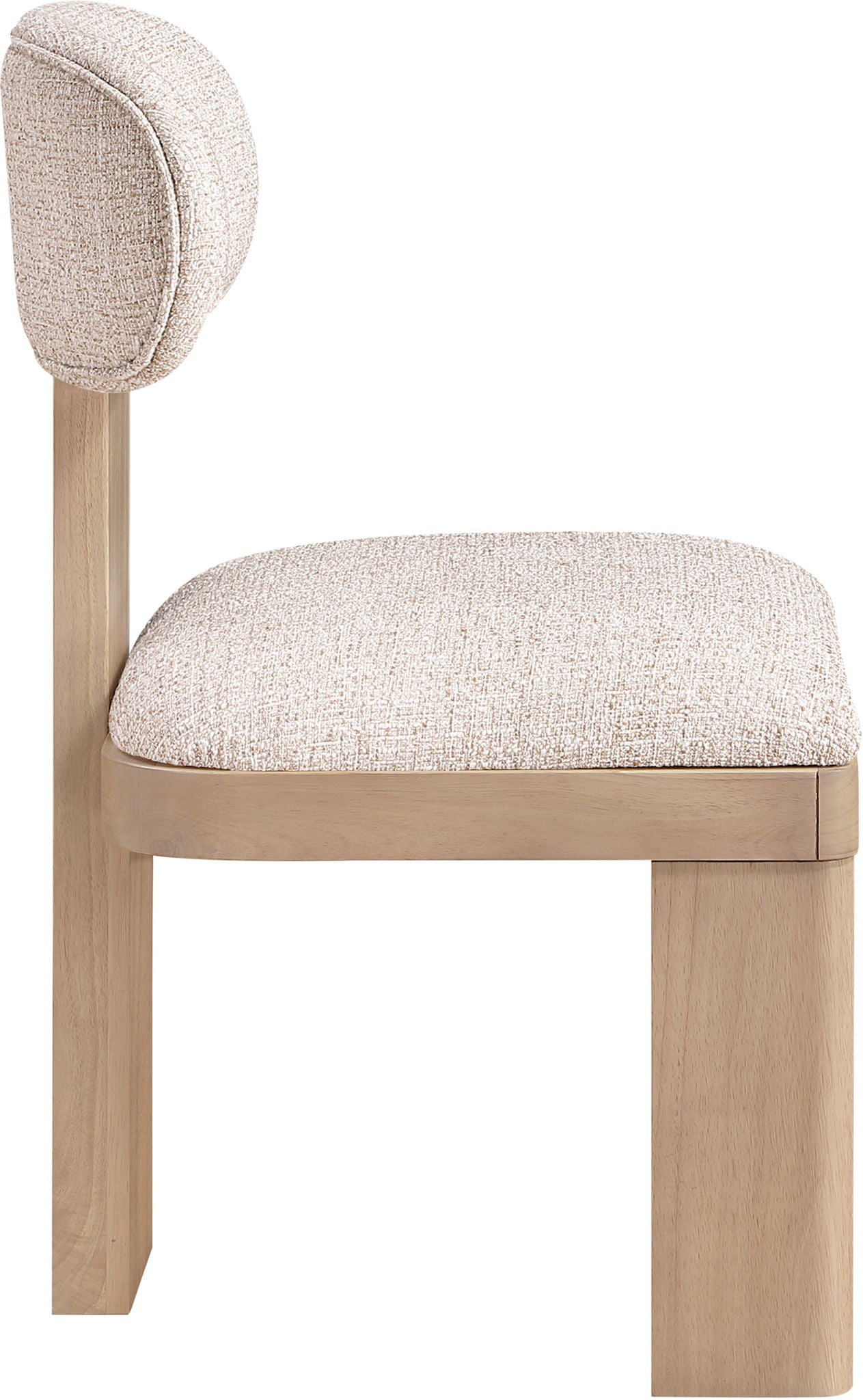 Timbra - Linen Textured Fabric Upholstered Dining Chair (Set of 2) - Natural Base