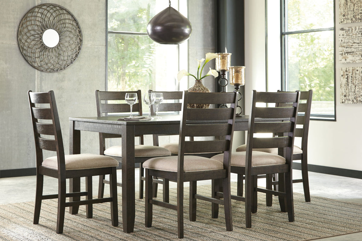 Rokane - Dining Room Table Set (Set of 7) - Brown
