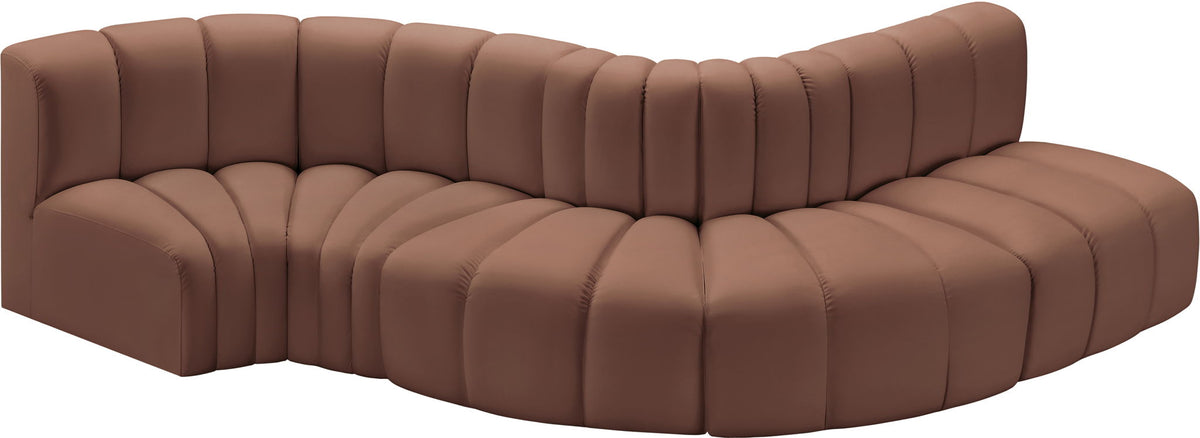 Arc - Faux Leather 5 Piece Modular Sofa