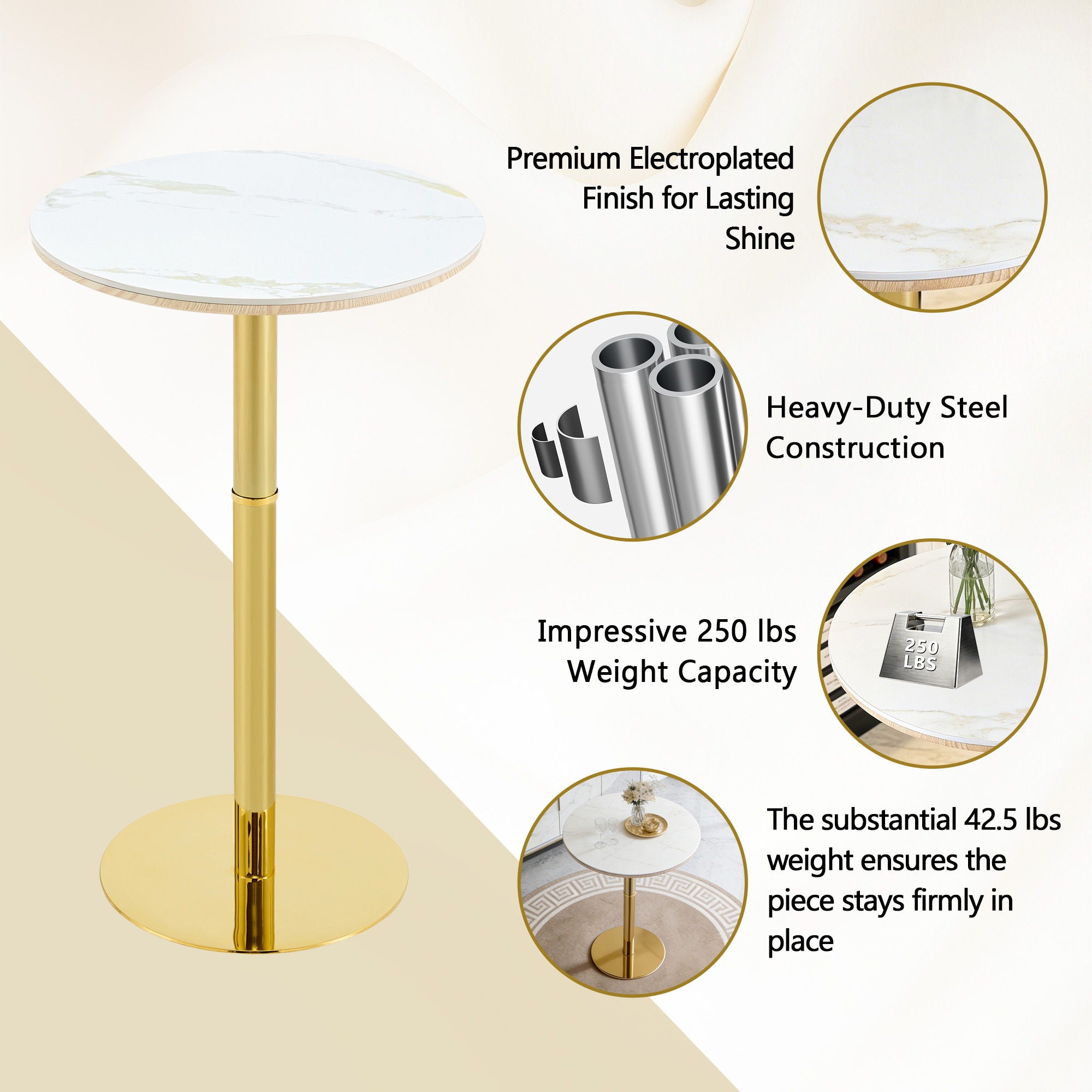 Contemporary Circular Bar Table
