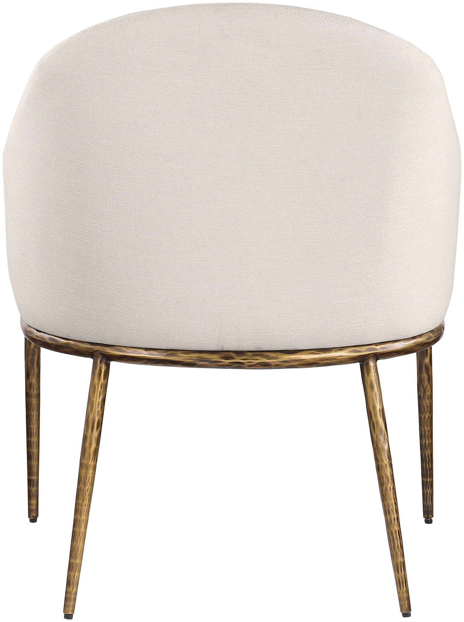 Ferro - Upholstered Dining Arm Chair With Brushed Gold Legs
