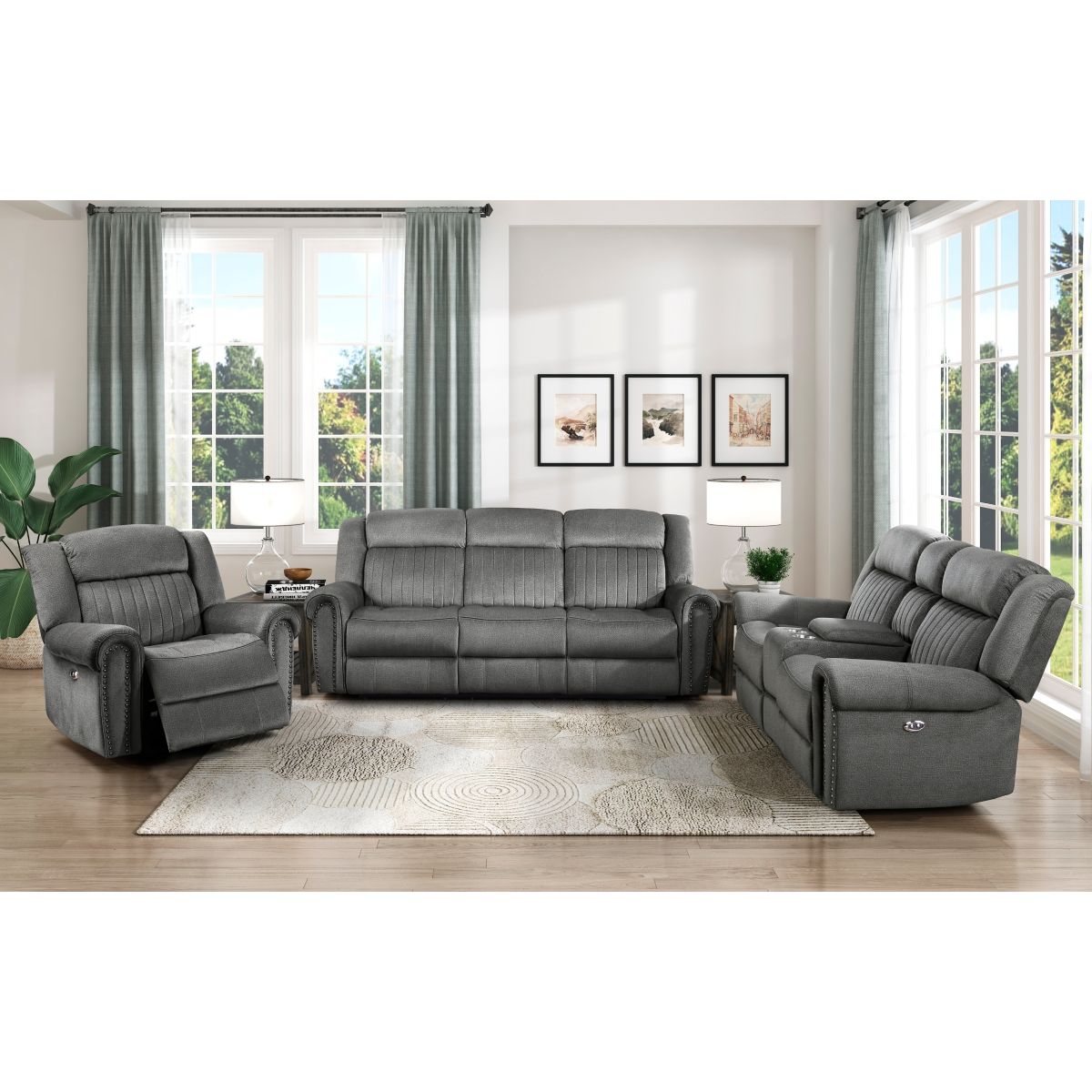 Brennen - Double Reclining Loveseat With Center Console