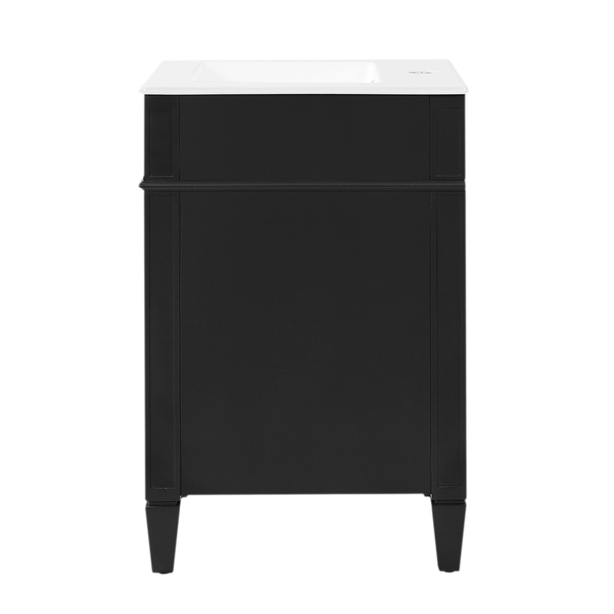 French Style Bathroom Vanity With Sink, Soft-Closing Door, Adjustable Shelf, Rectangular Design